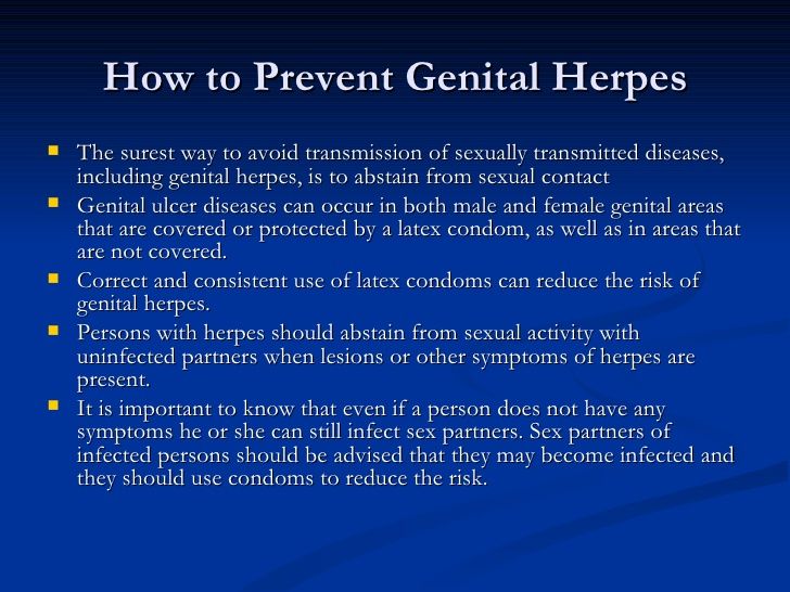 How to Prevent Genital Herpes. Prophylaxis of Genital Herpes.