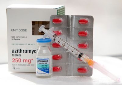 Antibiotics for gonorrhea – Ceftriaxone, Azithromycin